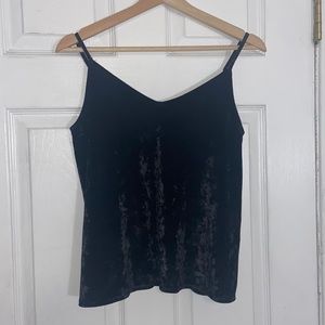 Black suede top